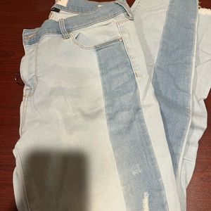 Pacsun two toned skinny jeans
